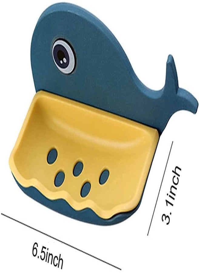 HYLOL Soap Stand Holder for Bathroom Kitchen Sink Magic Stickers Wall Mounted (Pack of 4 Pcs) Soap Dish Holder, Fish Design Random Color(Plastic) - Image 2